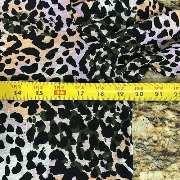 Veronica Beard Cotton Multicolored Leopard Print Top Blouse Size L - Picture 7 of 8